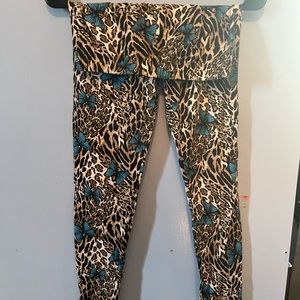 No boundaries, girl’s S cheetah print with butterfly leggings